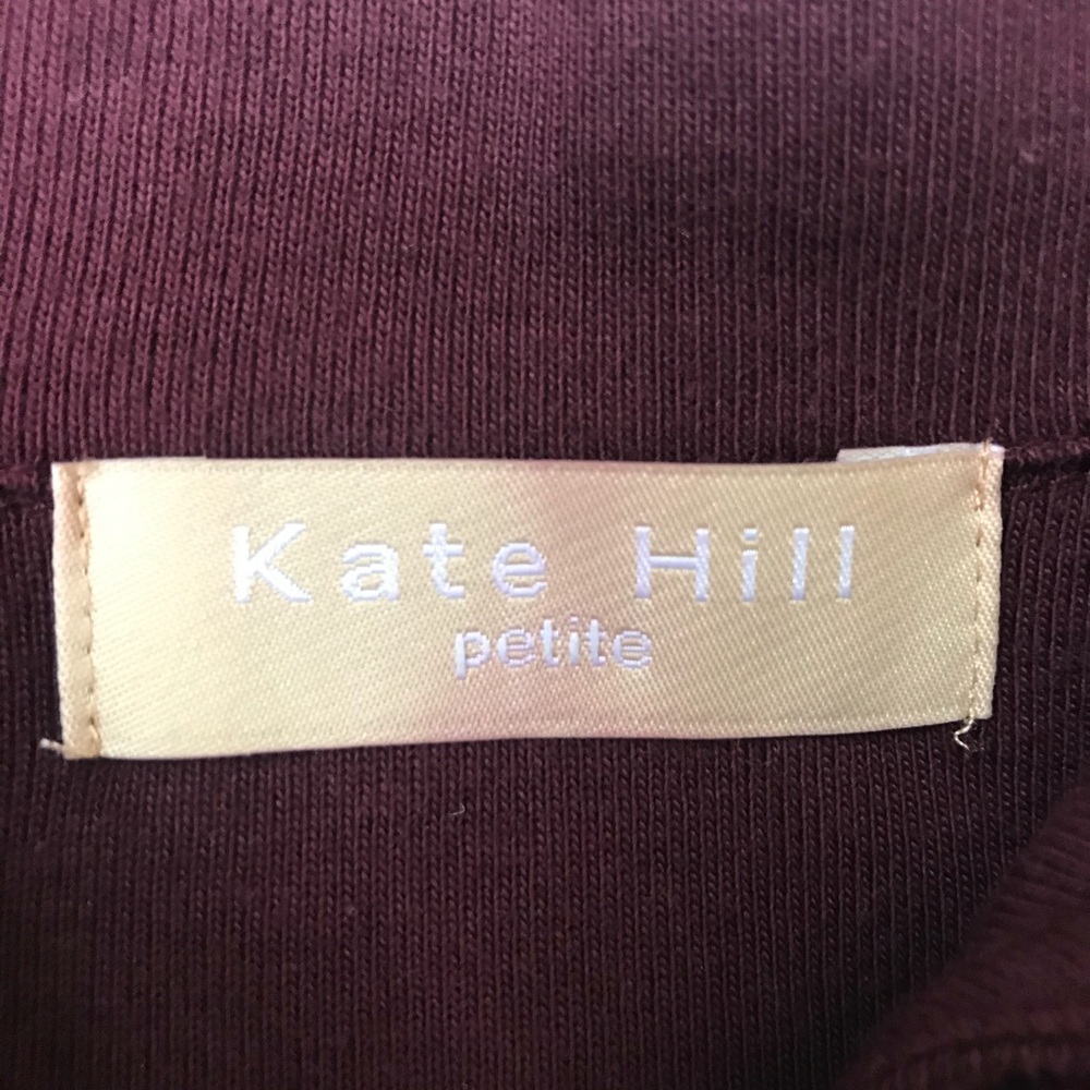 Kate Hill Petite Burgundy Top - Picture 4 of 5